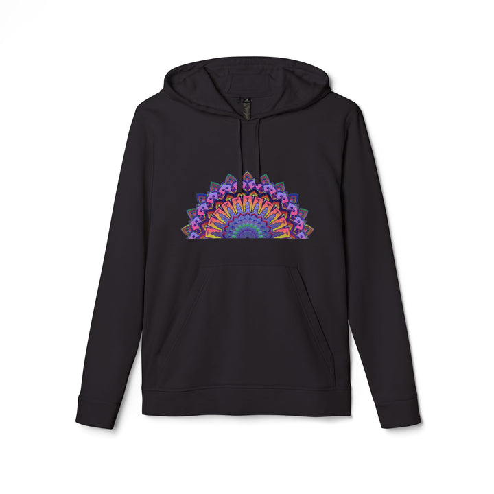 Blululi Custom Mandala Fleece Hoodie in vibrant colors and intricate design