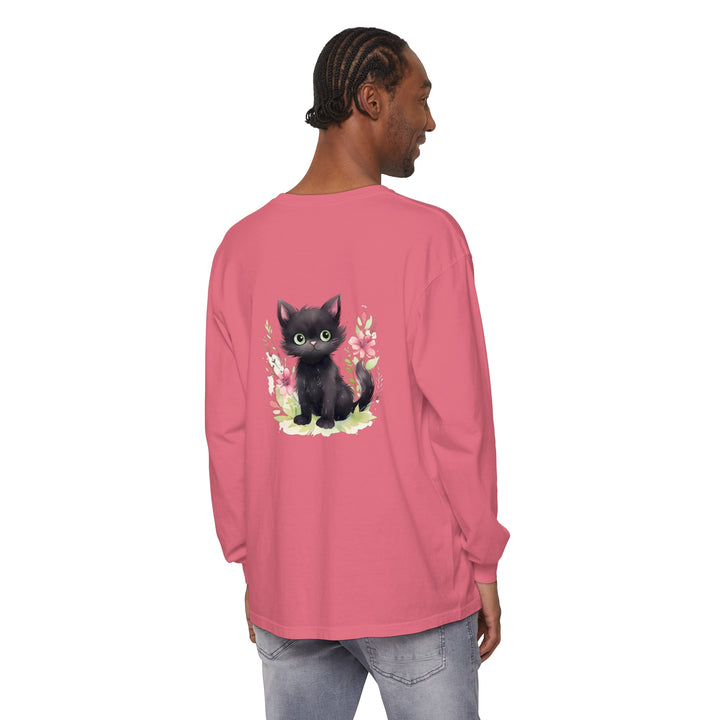 Soft and trendy t-shirt with a delightful watercolor kitten illustration