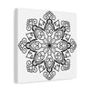 Intricately designed Black & White Mandala Art on matte canvas