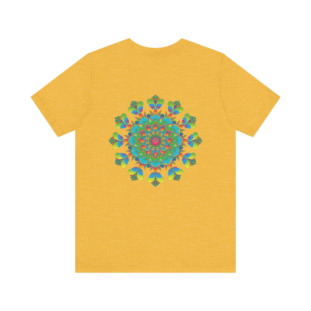 Colorful and intricate psychedelic mandala t-shirt with spiritual vibes design