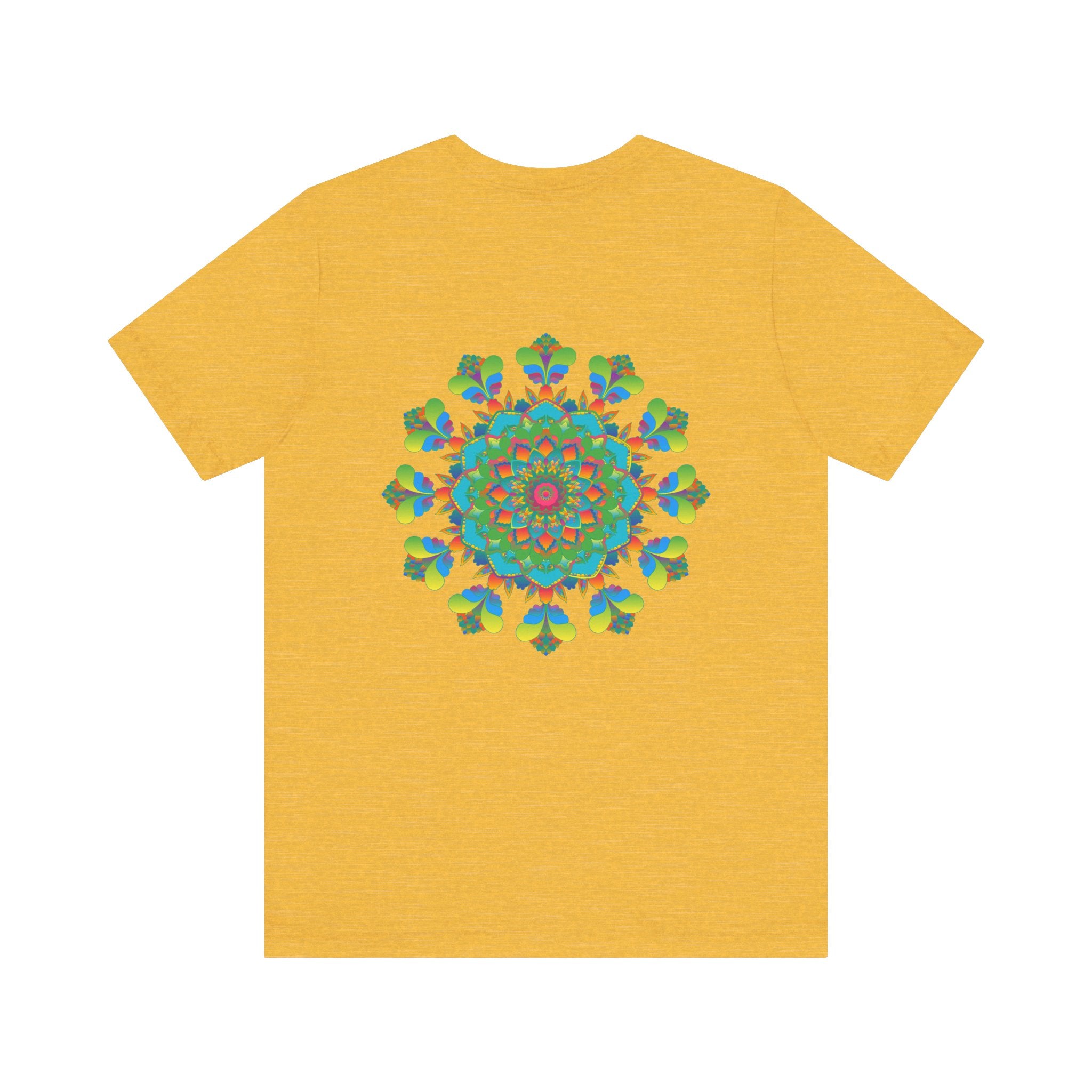 Colorful and intricate psychedelic mandala t-shirt with spiritual vibes design