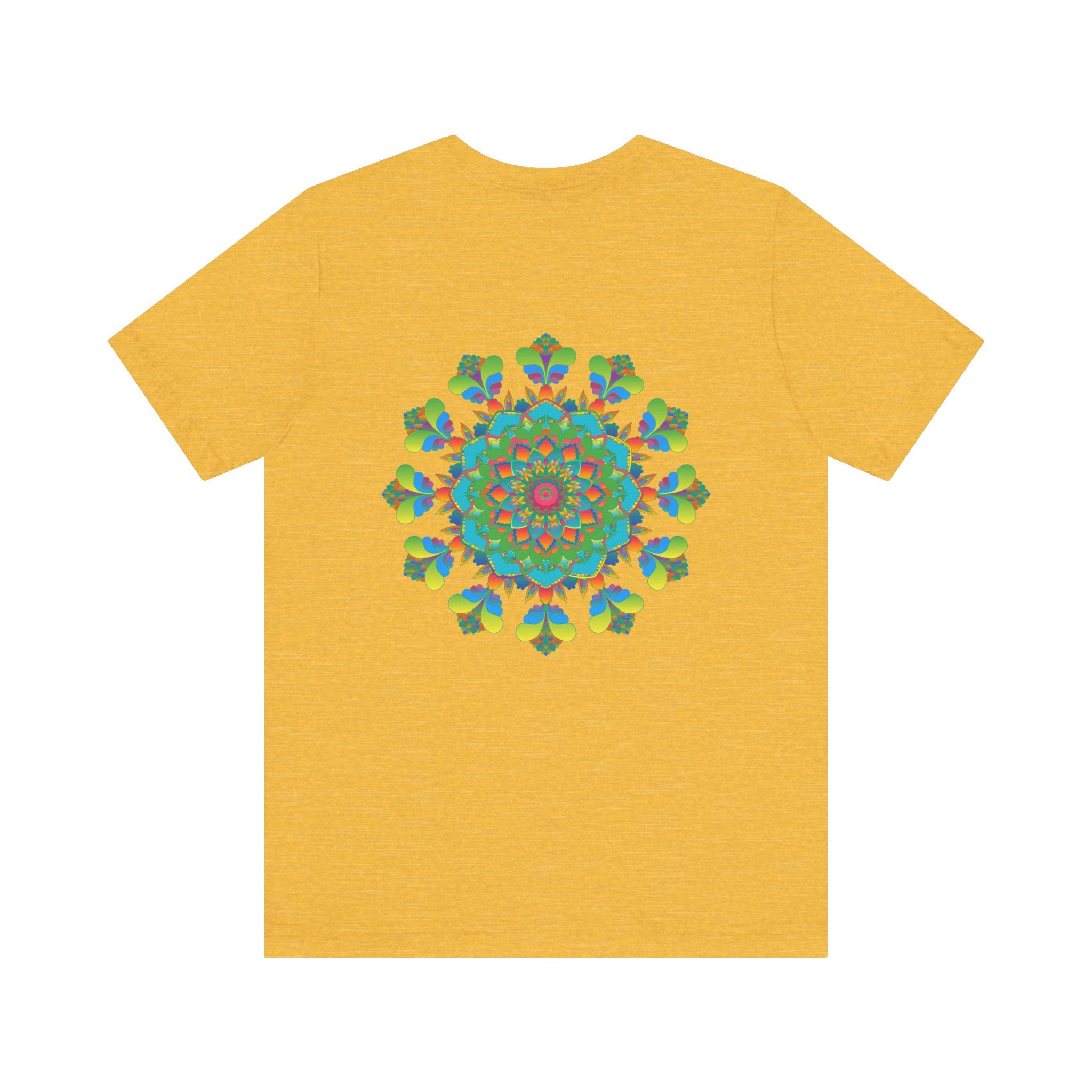 Colorful and intricate psychedelic mandala t-shirt with spiritual vibes design