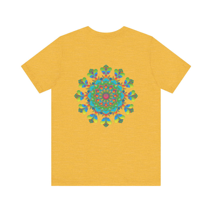 Colorful and intricate psychedelic mandala t-shirt with spiritual vibes design