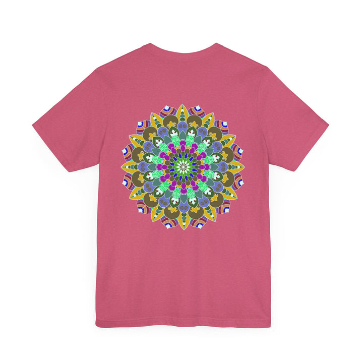 A beautiful and colorful mandala design tee representing spiritual peace and harmony