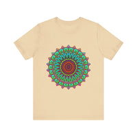 Vibrant Mandala Tee featuring colorful and intricate spiritual art design