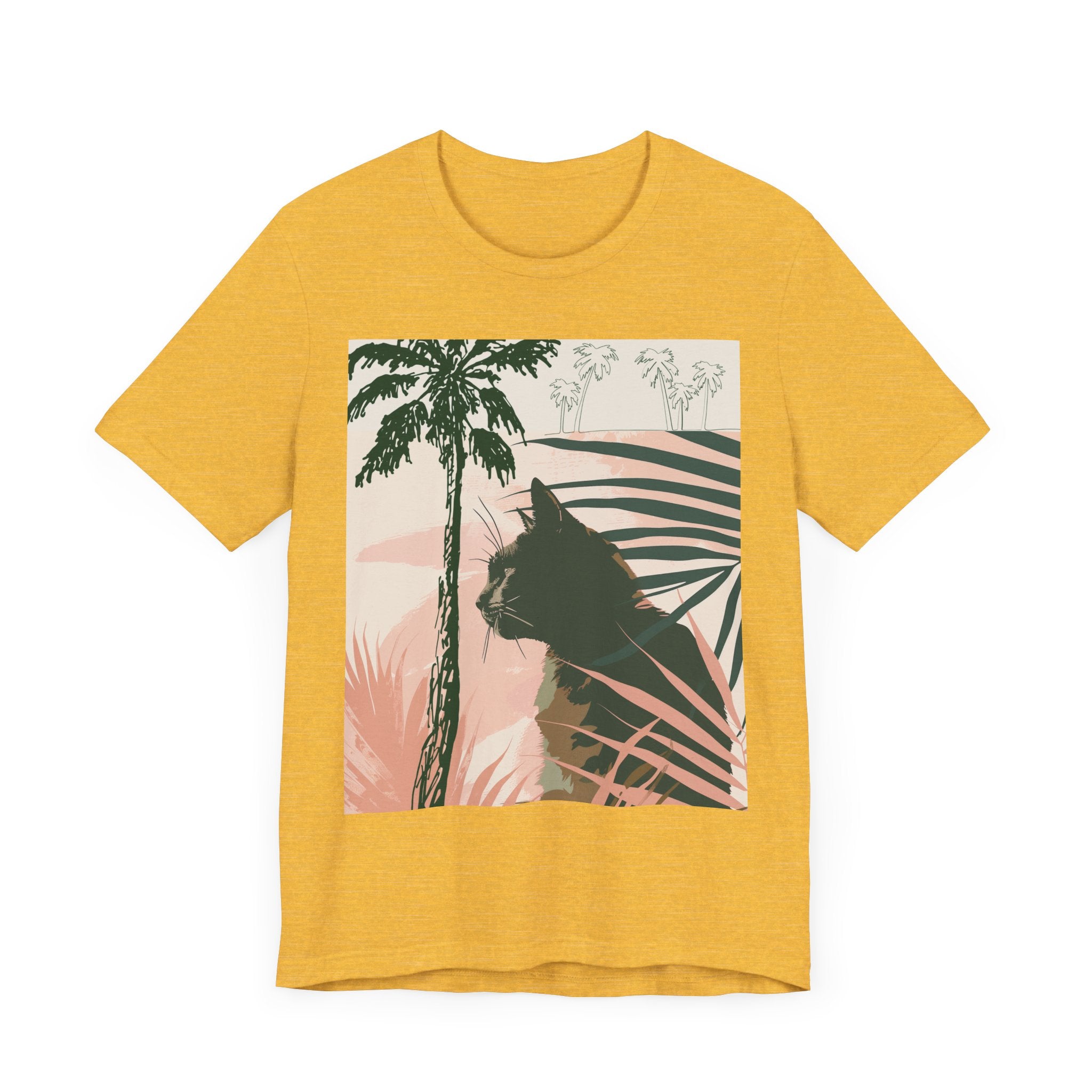 Black Cat Jungle Tee, a comfortable and stylish black t-shirt featuring a fierce jungle cat design