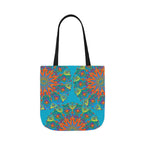 Canvas Tote Bag in Bright Tropical Colors for Summer Fun