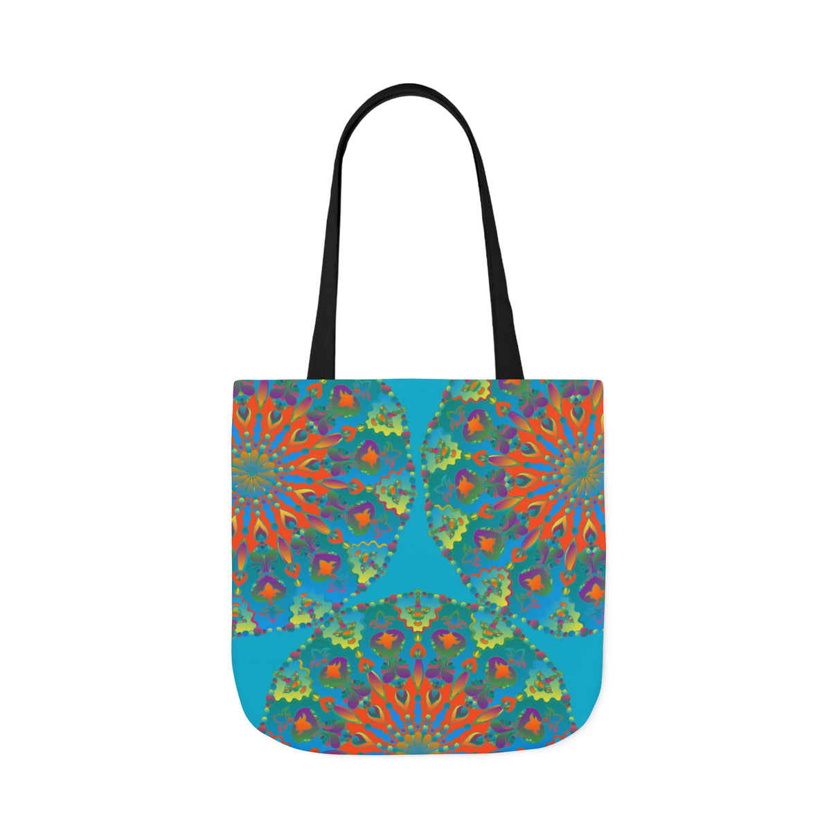 Canvas Tote Bag in Bright Tropical Colors for Summer Fun