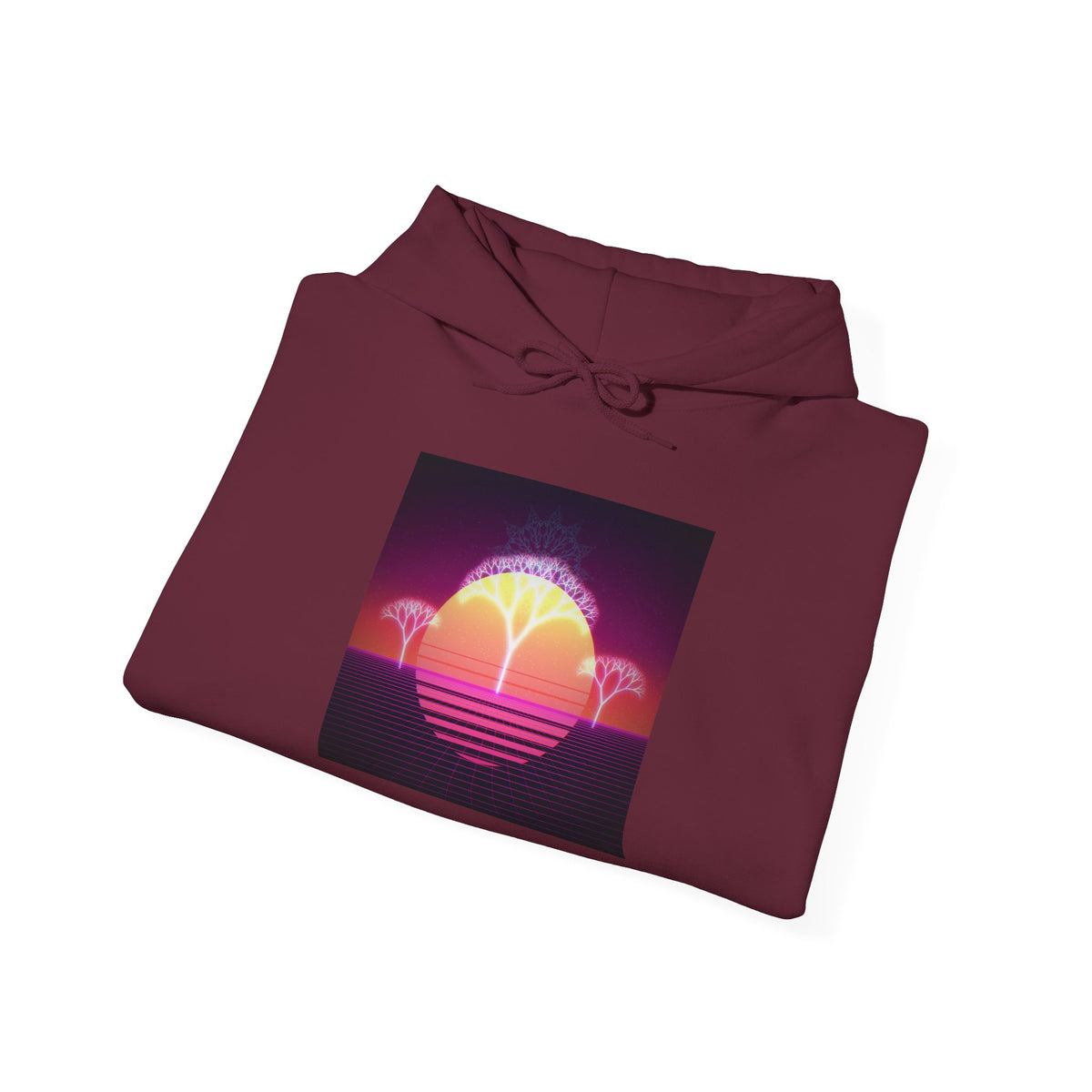 Felpa con cappuccio Retro Sunset Tree of Life