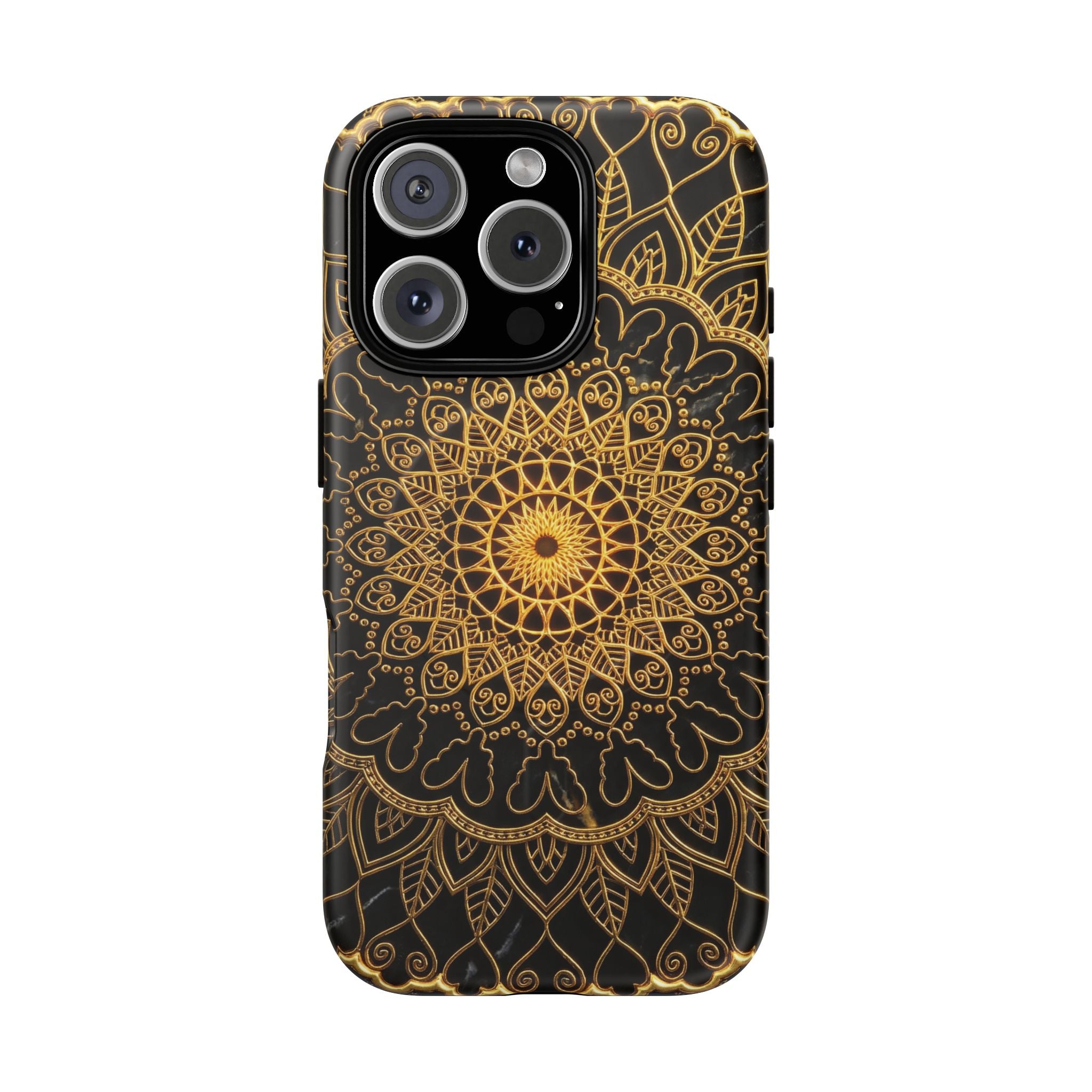 Mandala Gold Phone Case — Tough Magnetic iPhone Cover