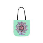 Mandala 'Love You Mom' Canvas Tote — Floral Mother's Day Gift Bag