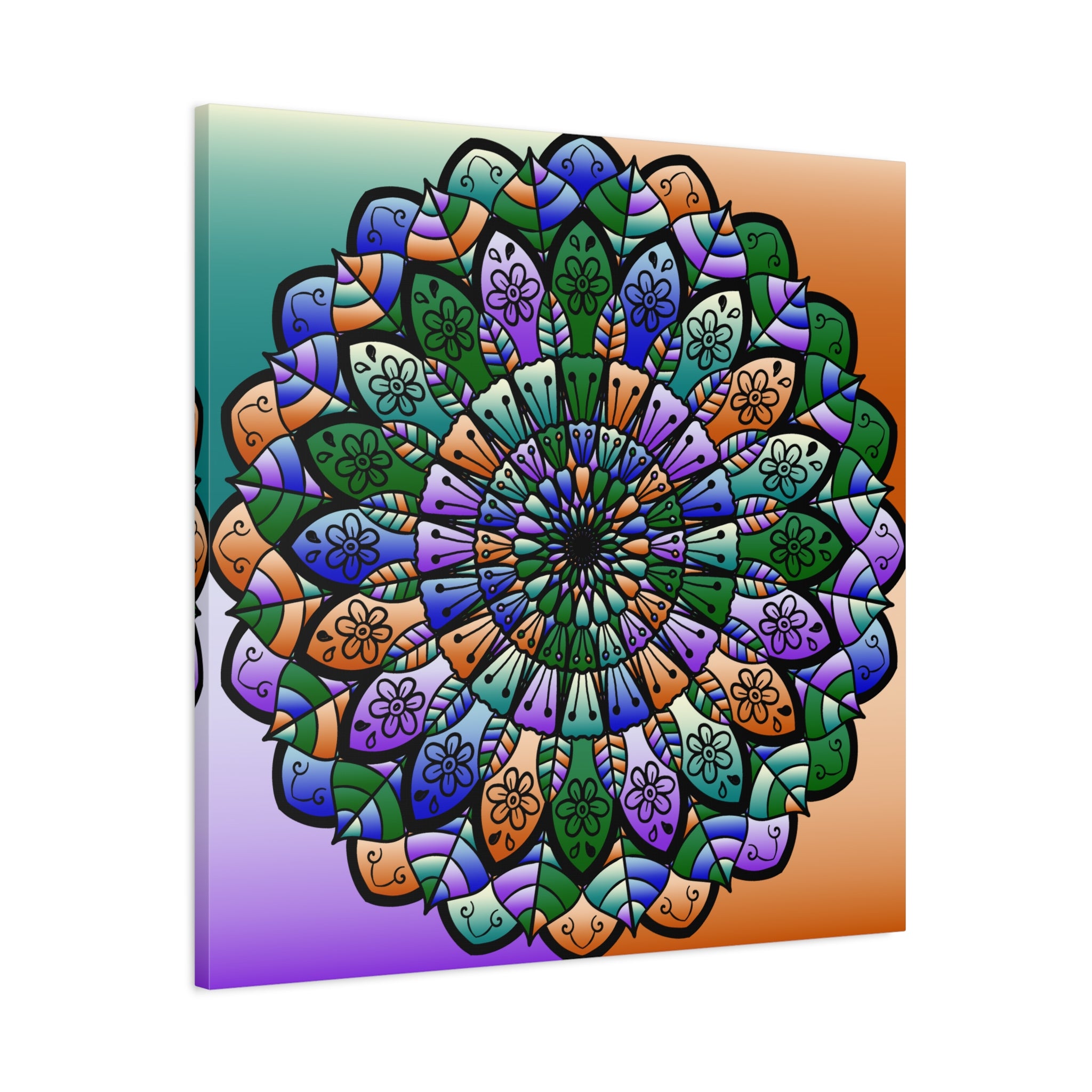 Tela artistica Mandala colorata — Arte opaca tesa