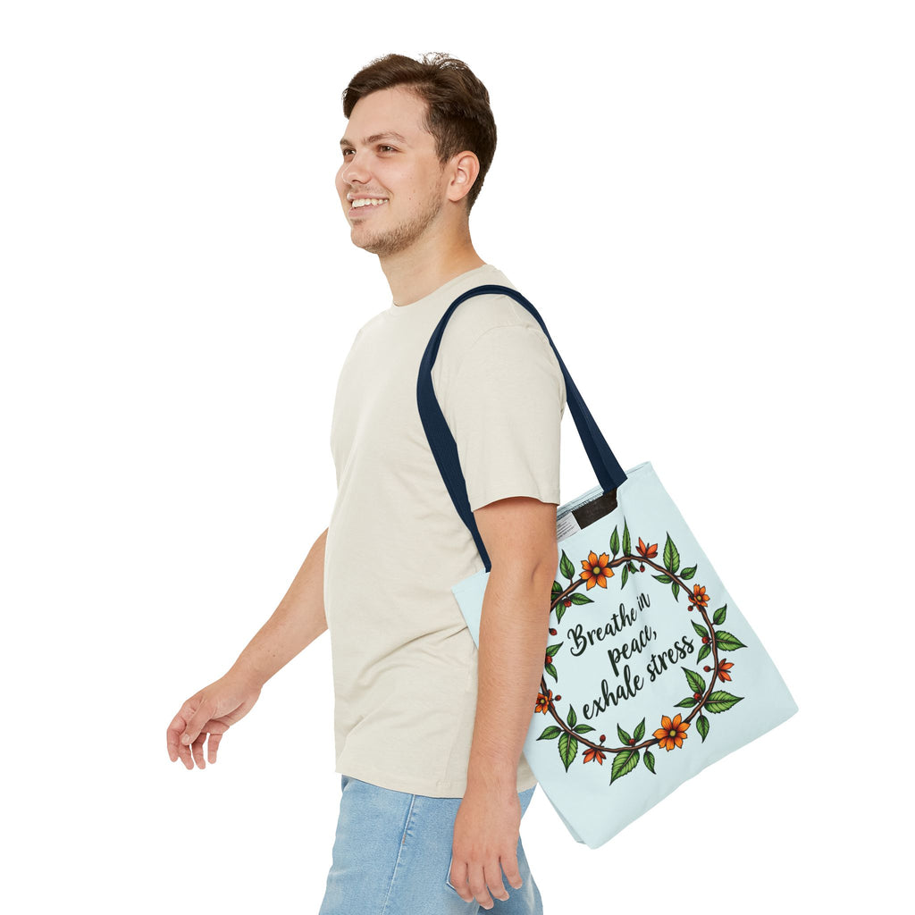 A beautiful and elegant Flower Crown Tote Bag in serene style