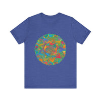 Vibrant Mandala Tee featuring intricate design for peace and tranquility