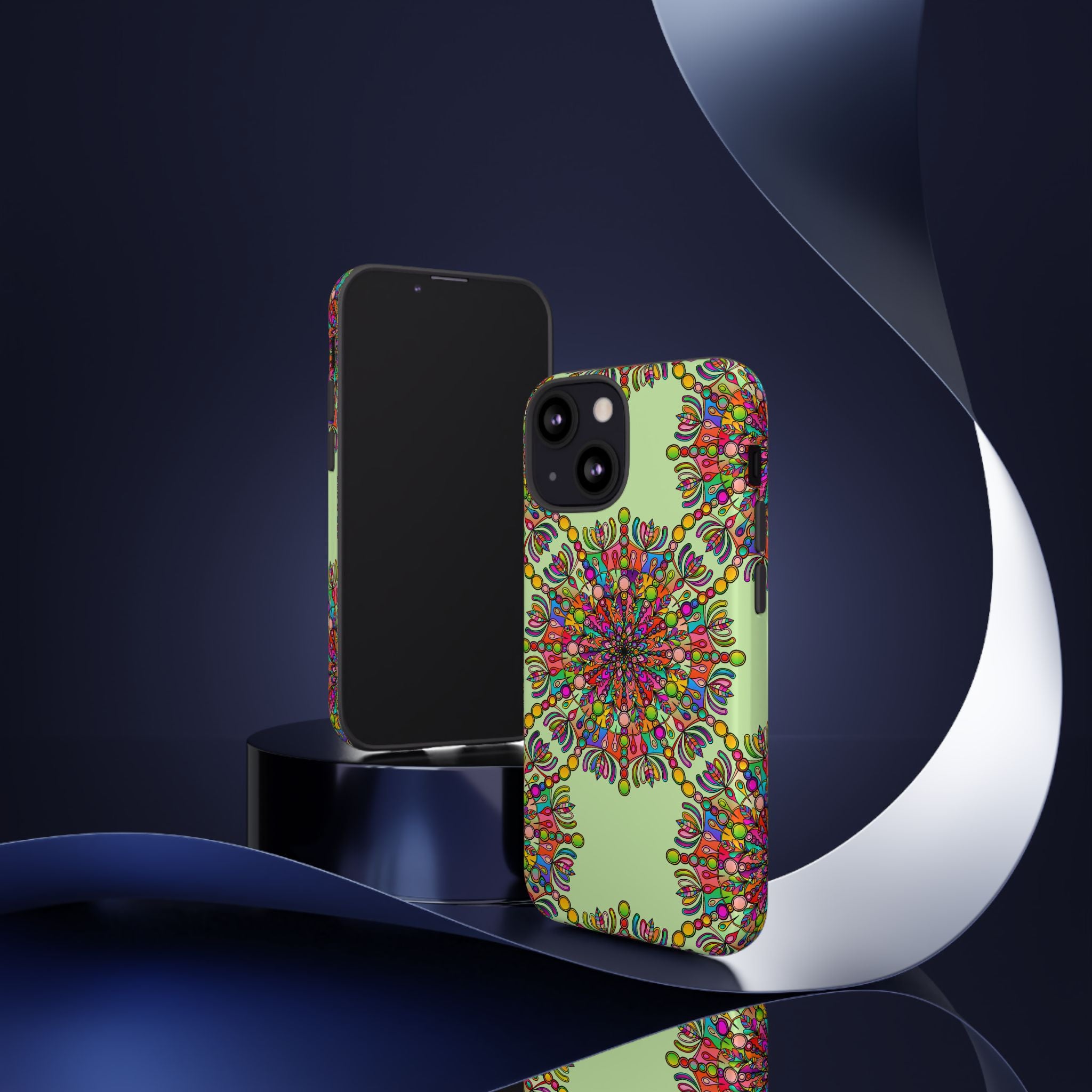 Custodia Vibrant Mandala per iPhone e Google Pixel | Custodie resistenti