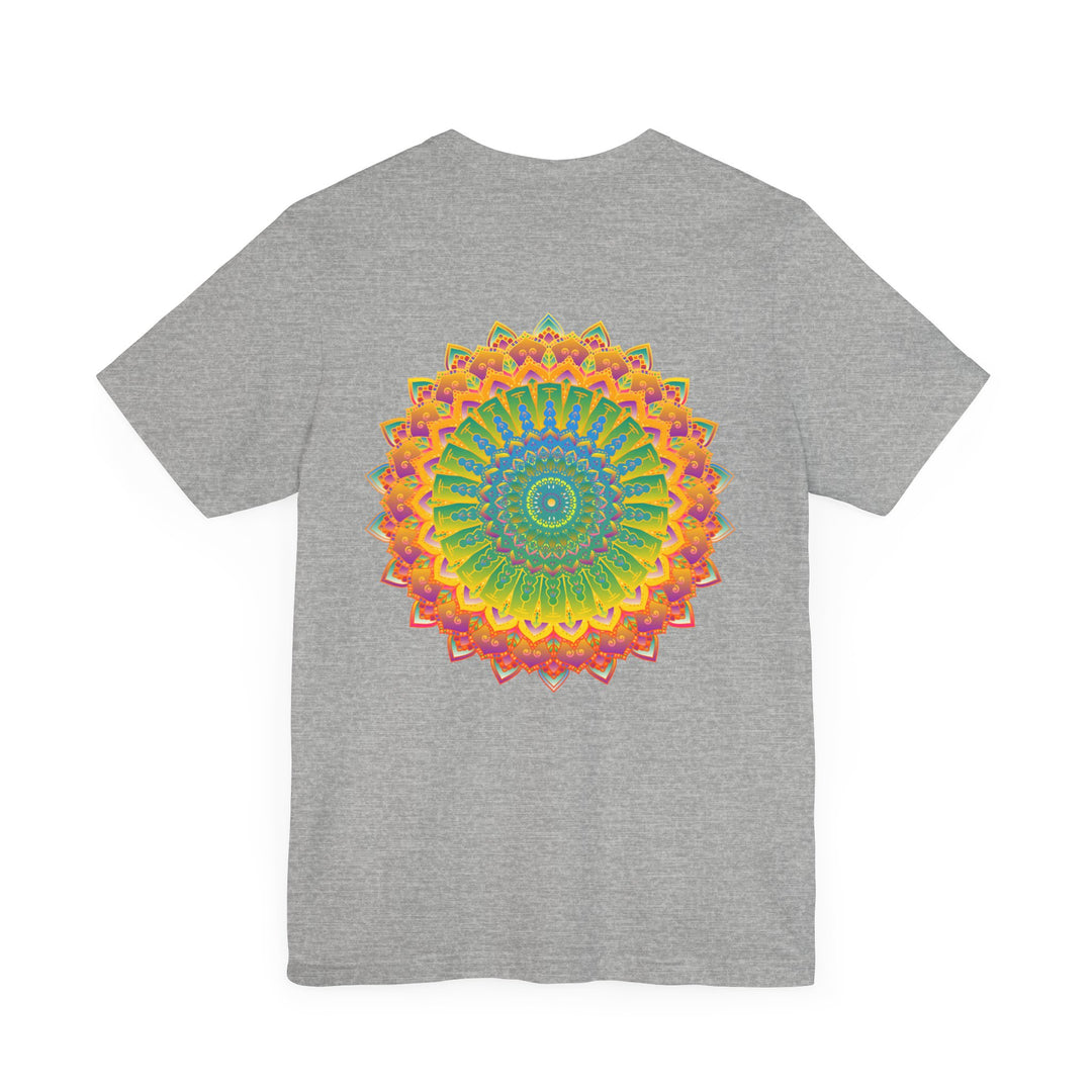 Vibrant Mandala Tee - Spiritual Peace & Harmony: A colorful, intricately designed mandala tee promoting inner peace and harmony through spiritual symbolism and vibrant colors