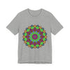 Vibrant Mandala Tee featuring cosmic and interconnected design, perfect for free spirits and lovers of sacred geometry and vibrant colors