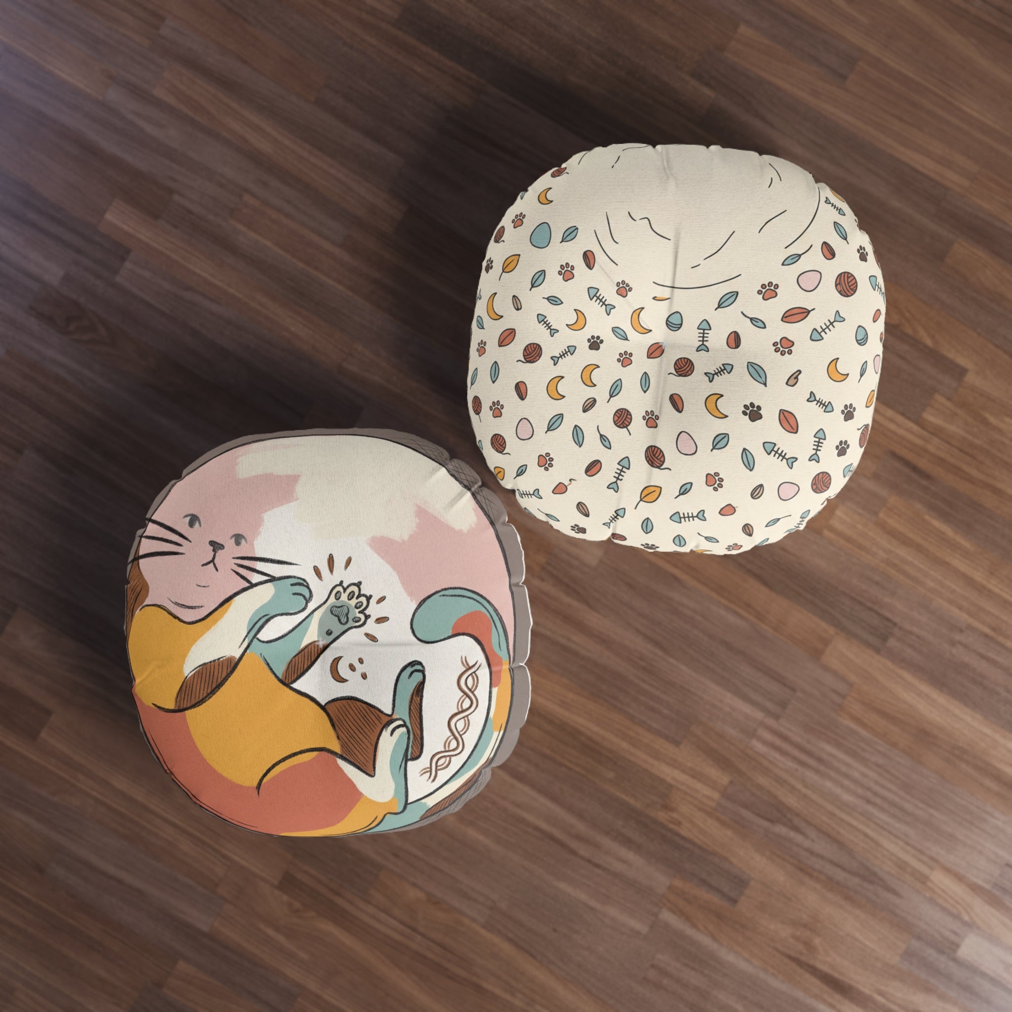 Playful Boho Cat Floor Cushion