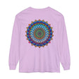 Colorful, intricate mandala design long sleeve t-shirt for both men and women