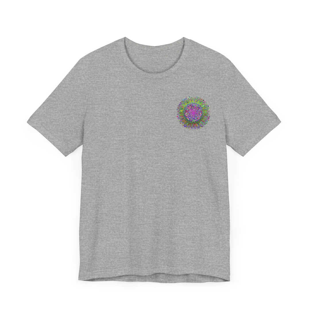 Intricately designed mandala tee symbolizing balance and harmony