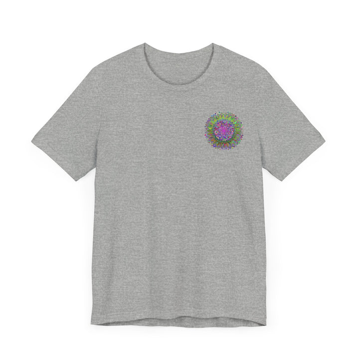 Intricately designed mandala tee symbolizing balance and harmony