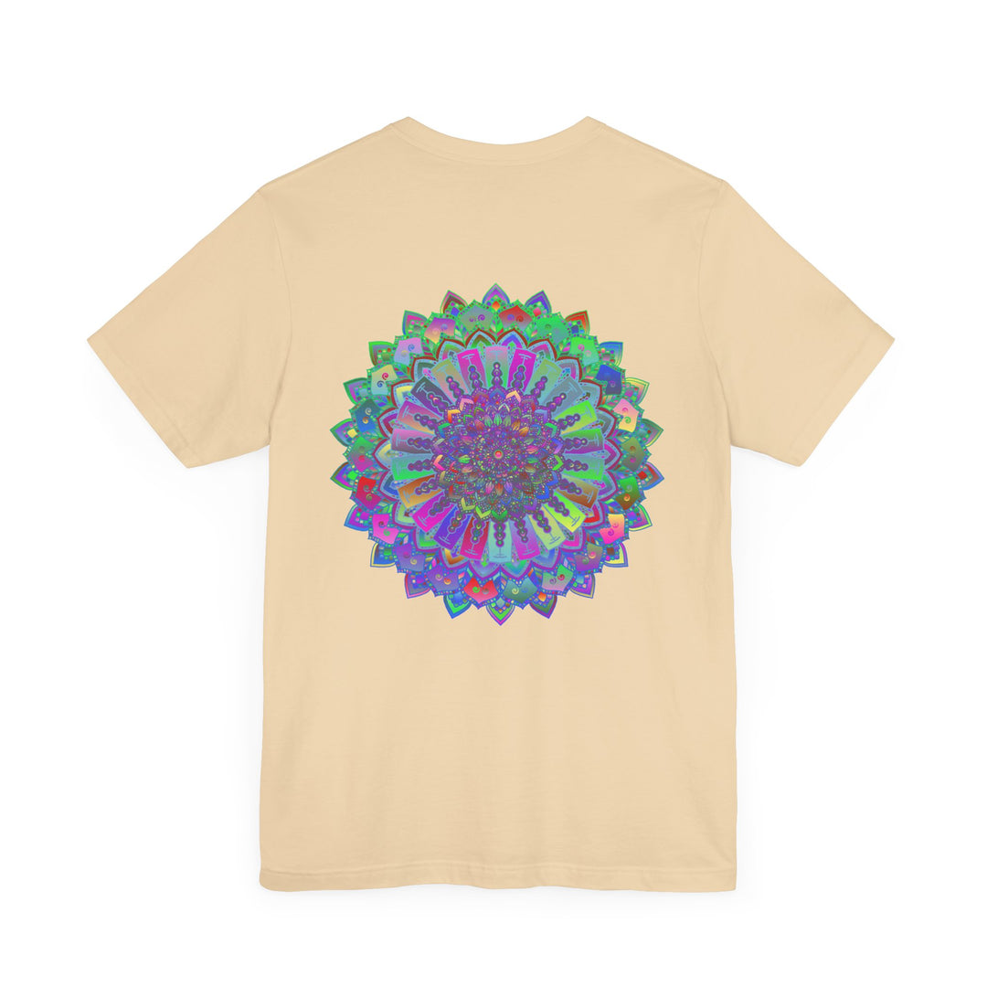 Vibrant Mandala Tee featuring intricate spiritual design for peace and harmony