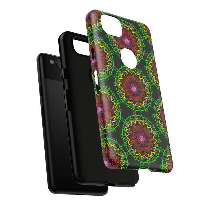 Artistic Mandala Phone Case with Bold Patterns and Modern Flair