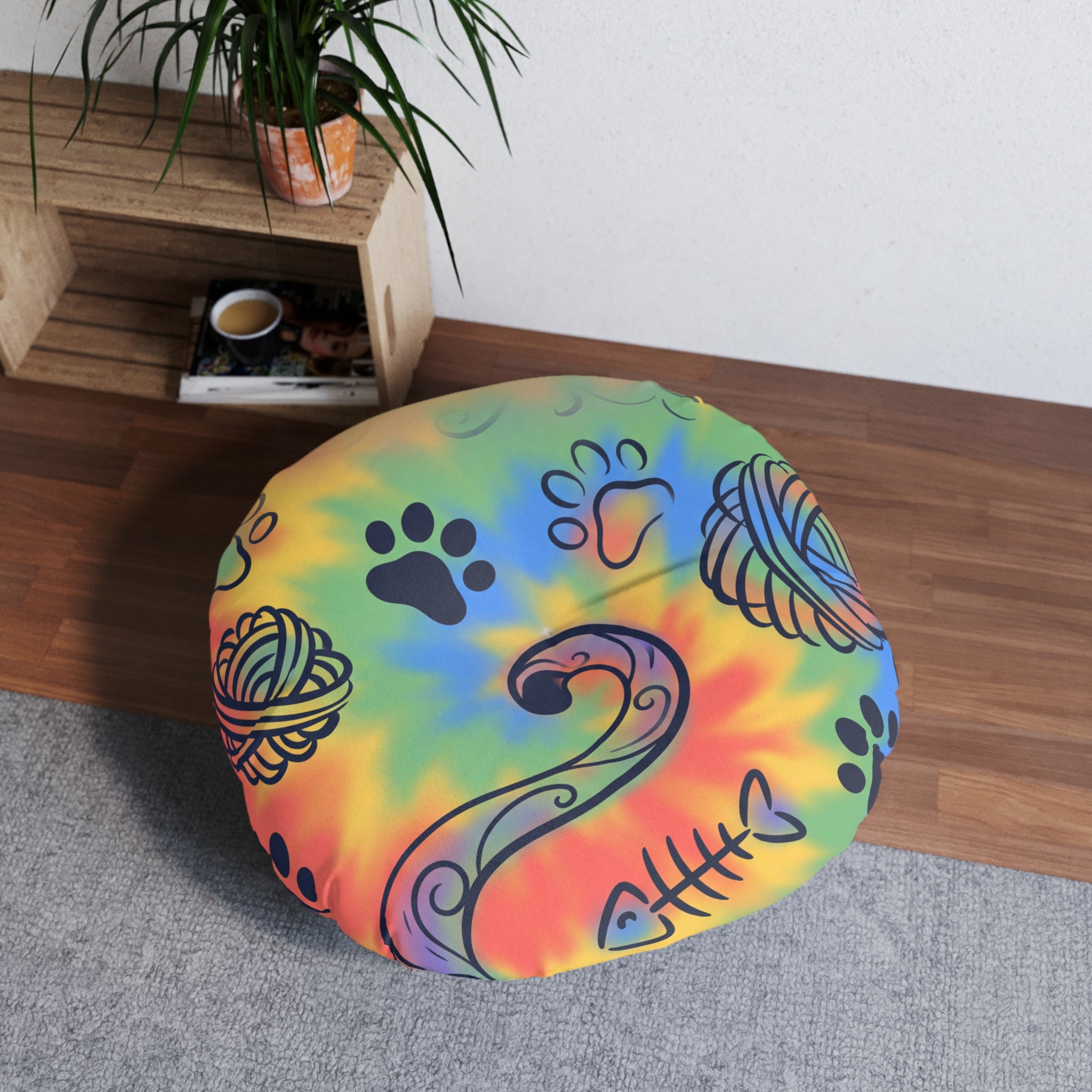 Cat inspired Floor Pillow
