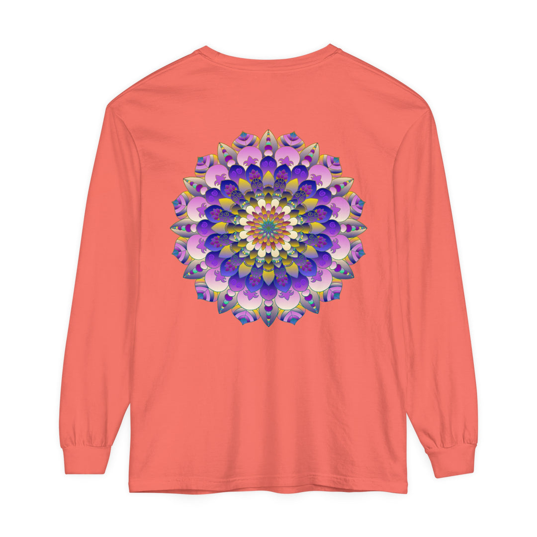 Colorful Mandala Long Sleeve T-Shirt - Psychedelic Art image 60