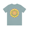 Vibrant Mandala Tee featuring intricate designs symbolizing spiritual peace and harmony, perfect for yoga and meditation practices