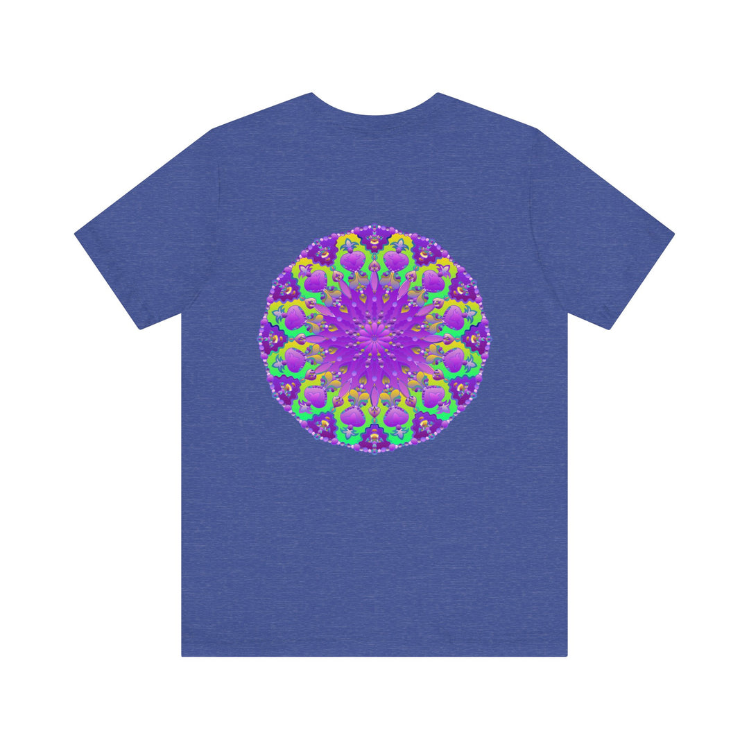 Beautiful purple mandala tee shirt featuring intricate design for spiritual peace and harmony