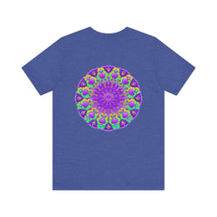 Beautiful purple mandala tee shirt featuring intricate design for spiritual peace and harmony