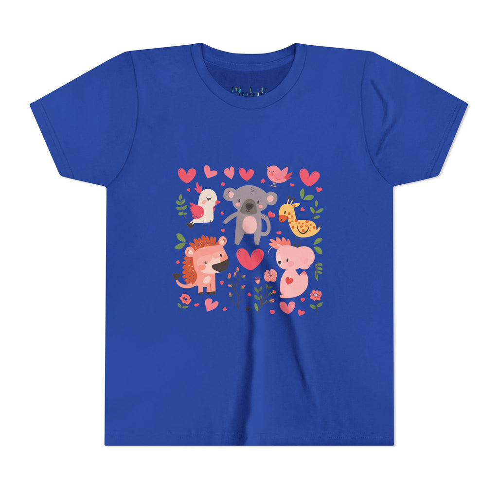 Entzückendes Animal Love Jugend T-Shirt, Süßes Kindershirt, Tier Grafik T-Shirt, Kindergeschenk, Geburtstags- oder Urlaubsoutfit 
