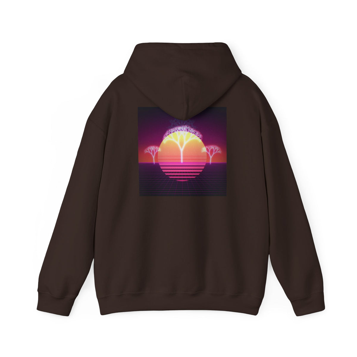 Felpa con cappuccio Retro Sunset Tree of Life
