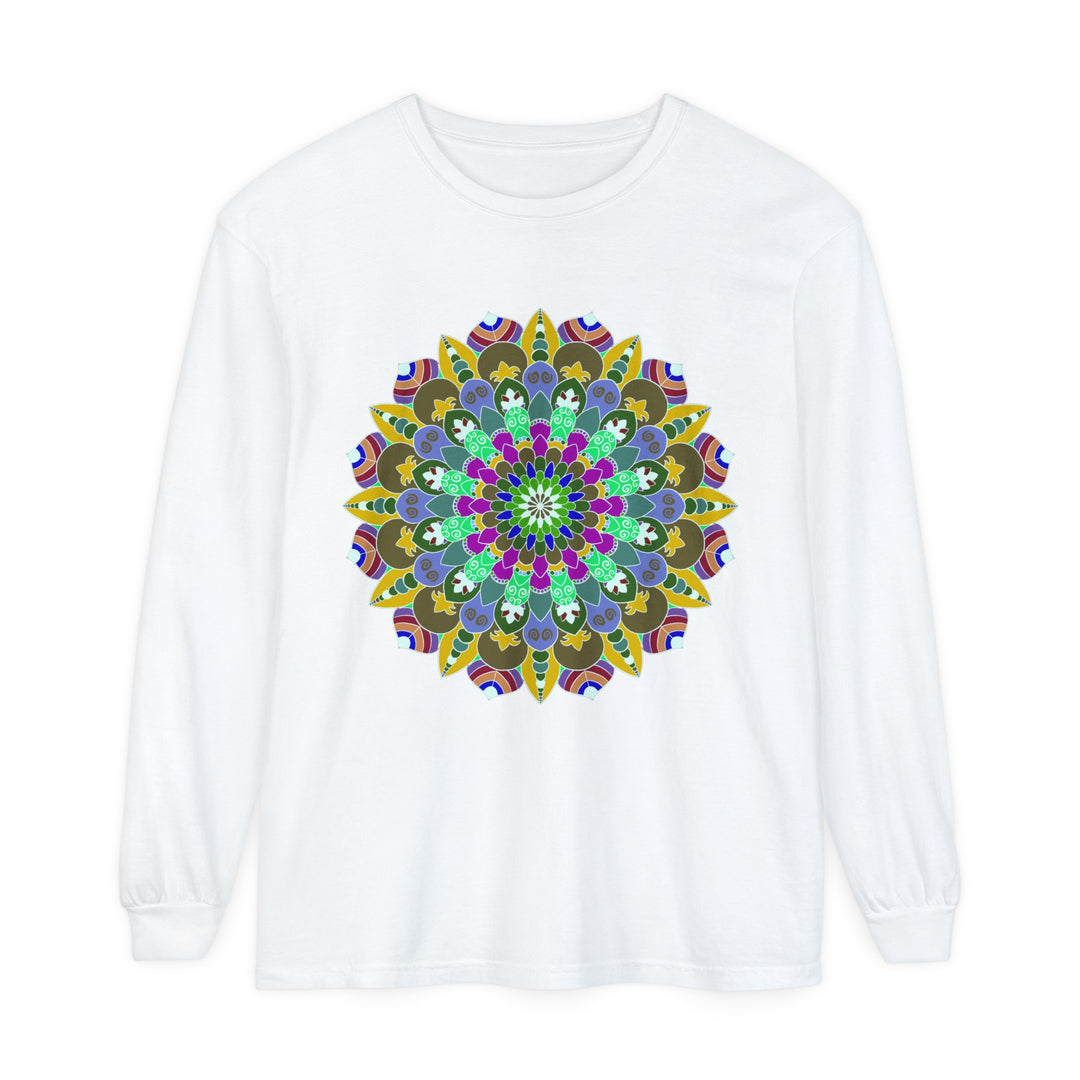 Colorful Mandala Long Sleeve T-Shirt - Spiritual Art 1