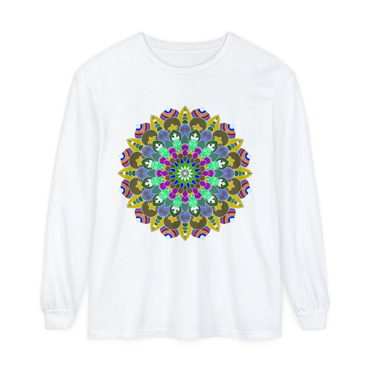 Colorful Mandala Long Sleeve T-Shirt - Spiritual Art 1