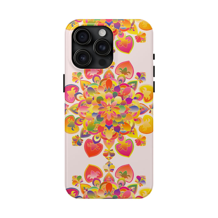 Beautiful hand drawn mandala art phone case for stylish protection