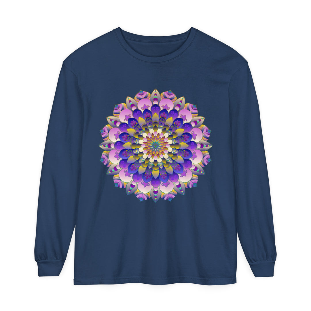 Colorful Mandala Long Sleeve T-Shirt - Psychedelic Art image 13