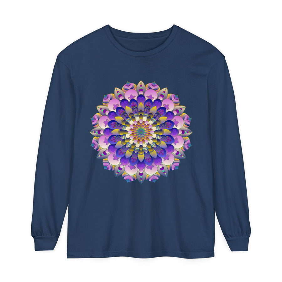 Colorful Mandala Long Sleeve T-Shirt - Psychedelic Art image 13