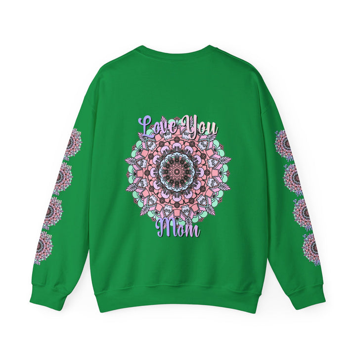 Cozy and stylish unisex crewneck sweatshirt with 'Love You Mom' design, perfect birthday gift for the special woman in your life