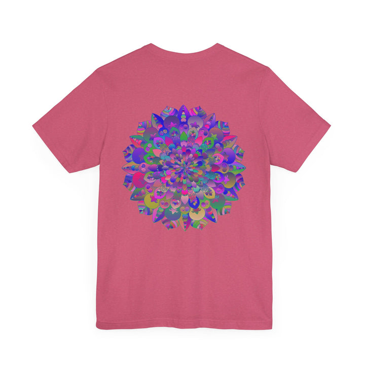 Vibrant mandala tee featuring intricate design symbolizing spiritual peace and harmony in vibrant colors perfect for yoga and meditation