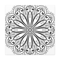 Handmade Mandala Art - Black & White Wall Art - Matte Canvas, Stretched, 125 alt text 10