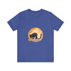 Black Cat & Moon Halloween T-Shirt with Full Moon and Stars