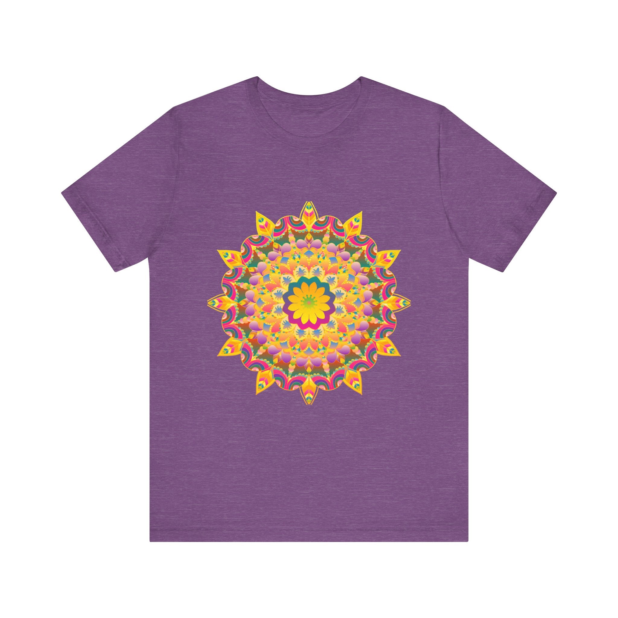 Vibrant Mandala T-Shirt featuring colorful, spiritual art in a unique design