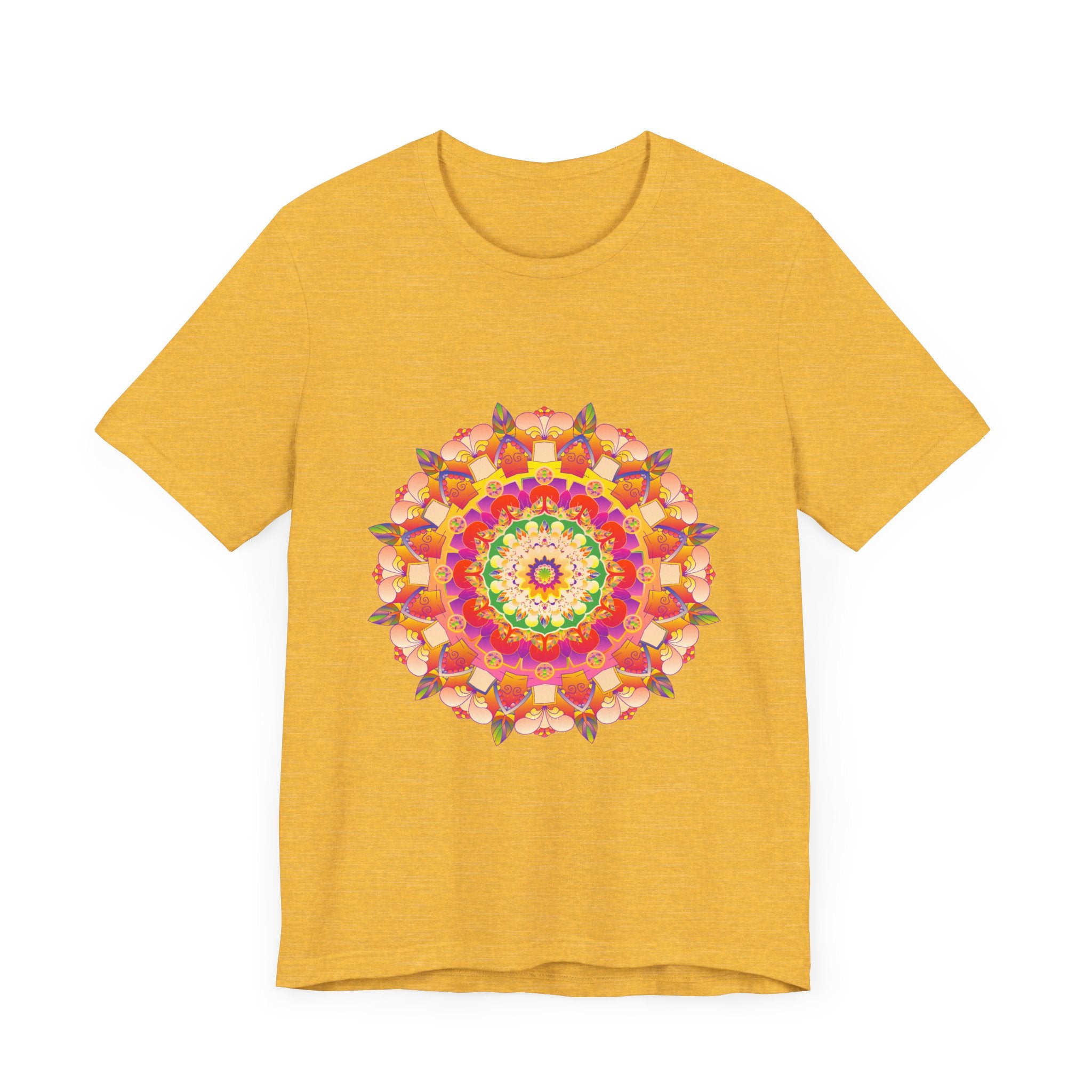 Vibrant Mandala T-Shirt featuring intricate, colorful design perfect for adding a pop of eye-catching style to your wardrobe