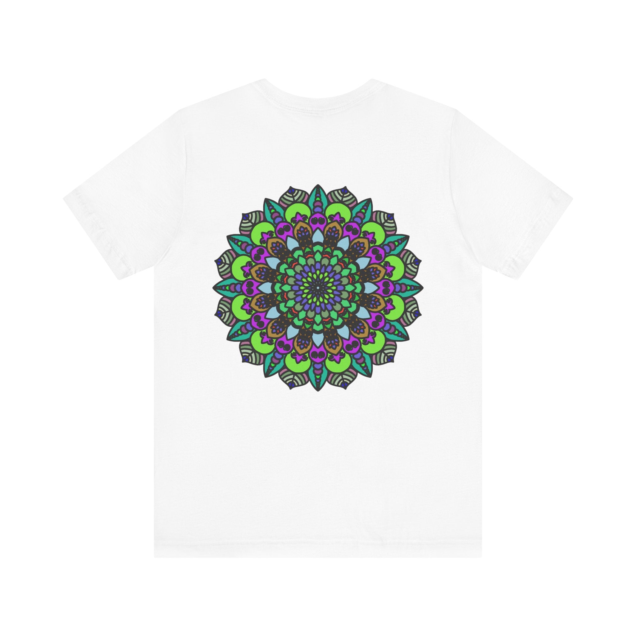 Colorful Mandala Peace Tee with intricate spiritual design symbolizing harmony and balance