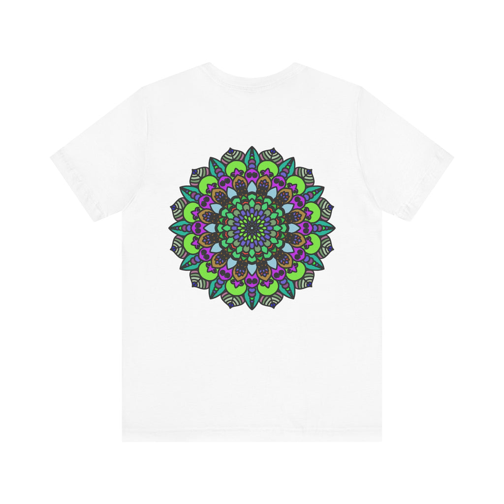 Colorful Mandala Peace Tee with intricate spiritual design symbolizing harmony and balance