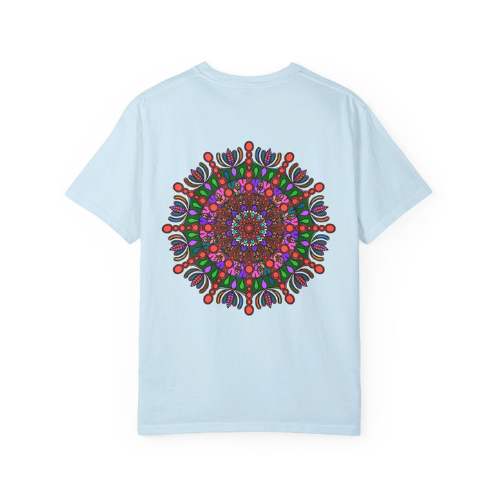 Unisex Mandala T-Shirt featuring Hand-Drawn Mandala Art on 100% Ring-Spun Cotton, Garment-Dyed for Extra Comfort