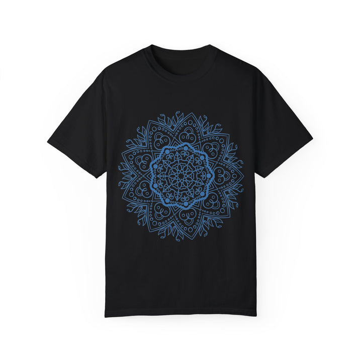 Handmade Mandala Art Tshirt - Unisex Garment-Dyed Tee in vibrant colors and intricate design, perfect for casual, artistic style