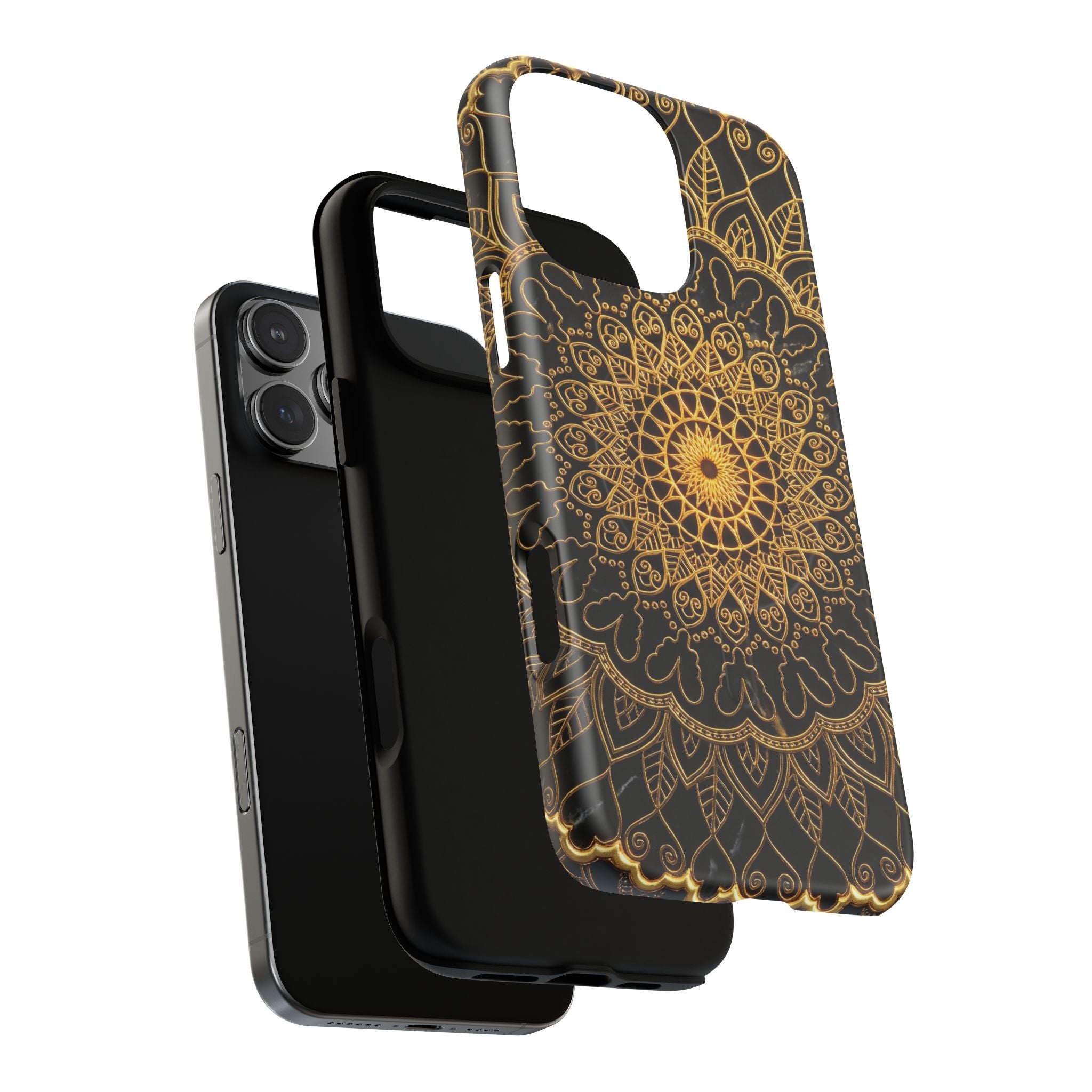 Mandala Gold Phone Case — Tough Magnetic iPhone Cover